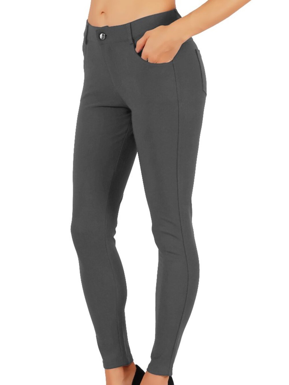 NWT Casual Office Pants Slim Women's Jean Look Buttery Soft Jeggings 01 - Picture 5 of 7
